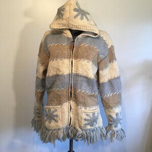 KYBER Outerwear Handknit Hooded Shacket  Size M